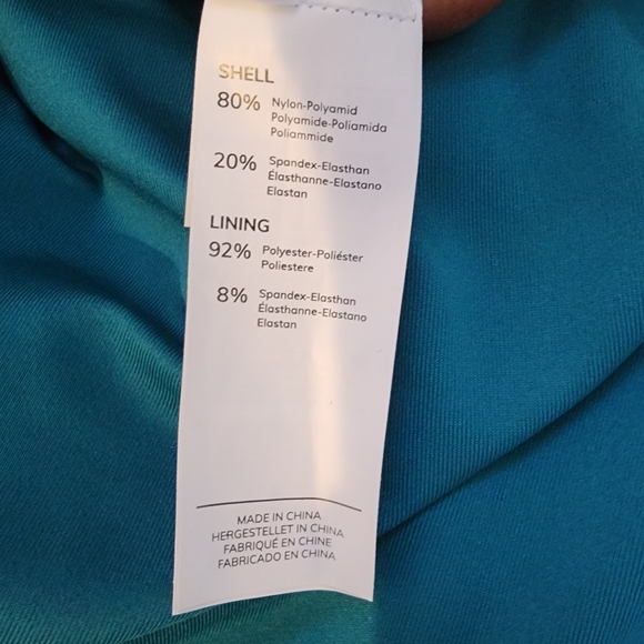 NWT Cupshe Teal Blue One piece Swimsuit with Ruched Right SIde Size 4X - Picture 8 of 9